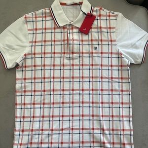 Carolina Herrera Polo, white with orange. sz Small. New with tags.